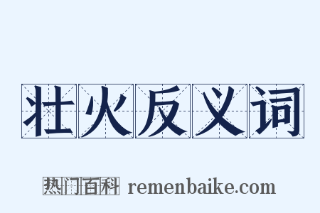 壮火反义词是什么意思的图片